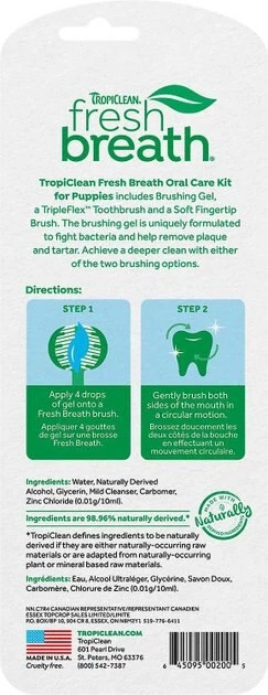TropiClean Fresh Breath Oral Care Puppy Dental Kit 2 TropiClean Fresh Breath Oral Care Puppy Dental Kit - Image 2